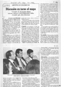 Discusión en torno al mapa  [artículo] María Olivia Mönckeberg.