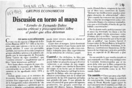 Discusión en torno al mapa  [artículo] María Olivia Mönckeberg.