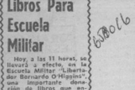Libros para escuel militar.  [artículo]