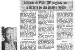 Atacama de plata: 331 páginas con historia de una pujante región.  [artículo]