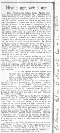 Mirar el mar, vivir el mar  [artículo] A. S.