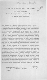 El delito de infidelidad a la patria. Un caso chileno