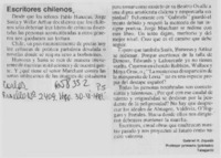 Escritores chilenos  [artículo] Gabriel H. Zepeda.