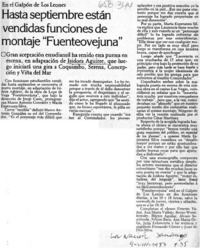 Hasta septiembre están vendidas funciones de montaje "Fuenteovejuna"  [artículo]