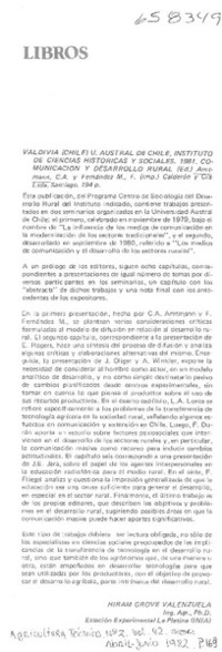 Comunicación y desarrollo rural