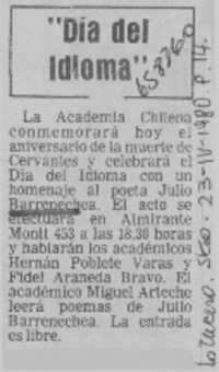 "Día del idioma".  [artículo]