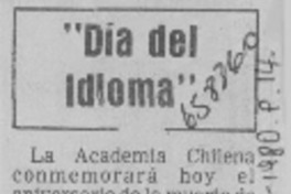 "Día del idioma".  [artículo]