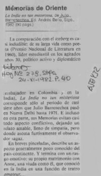 Memorias de Oriente.  [artículo]