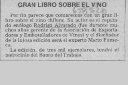 Gran libro sobre el vino.  [artículo]