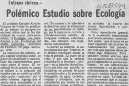 Polémico estudio sobre ecología.