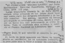 Compadre mucho gasto  [artículo] Alberto Arraño Acevedo.