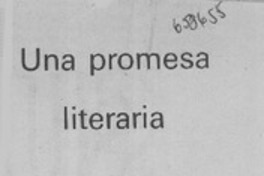 Una promesa literaria  [artículo] Juan Mihovilovich Hernández.