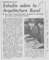 Estudio sobre la arquitectura rural.
