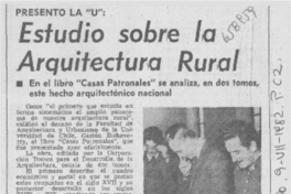 Estudio sobre la arquitectura rural.