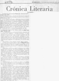 Crónica literaria  [artículo] Alone.