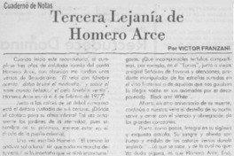 Tercera lejanía de Homero Arce