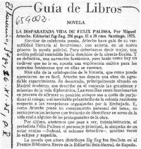 La Disparatada vida de Félix Palissa.  [artículo]