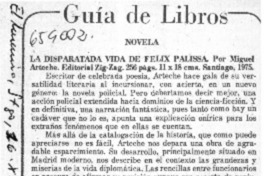 La Disparatada vida de Félix Palissa.  [artículo]