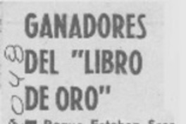 Ganadores del "Libro de oro".