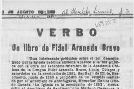 Un libro de Fidel Araneda Bravo
