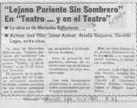 "Lejano pariente sin sombrero".
