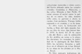 Crónicas del barrio Yungay