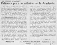 Polémica poco académica en la Academia