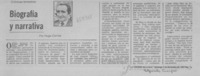 Biografía y narrativa  [artículo] Hugo Correa.
