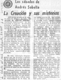 La creación y sus misterios
