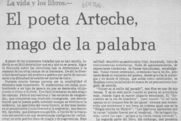 El poeta Arteche, mago de la palabra