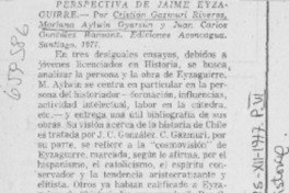 Perspectiva de Jaime Eyzaguirre.