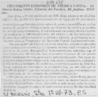 Crecimiento económico de América Latina.