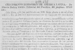 Crecimiento económico de América Latina.