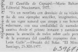 El caudillo de Copiapó.