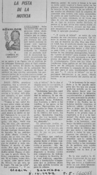 La Pista de la noticia  [artículo] Sherlock.