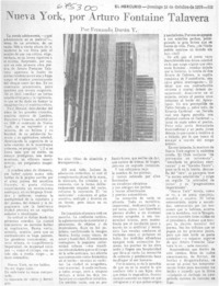 Nueva York, por Arturo Fontaine Talavera