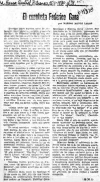 El cuentista Federico Gana