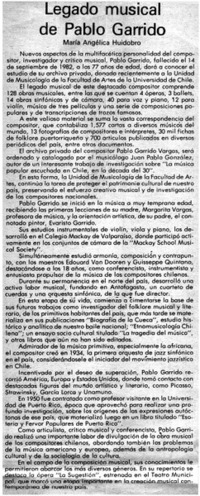 Legado musical de Pablo Garrido