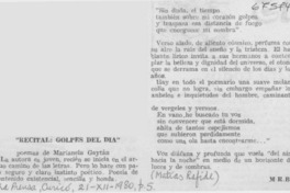 Recital, golpes del día"