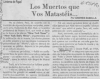 Los muertos que matasteis --