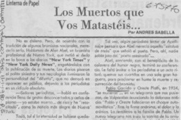 Los muertos que matasteis --