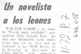 Un Novelista a los leones.