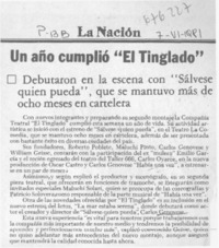 Un Año cumplió "El tinglado".