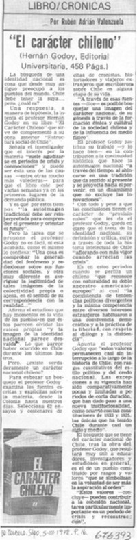 El carácter chileno"