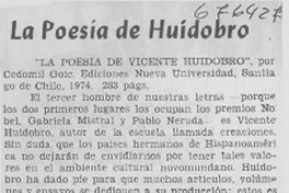 La poesía de Huidobro