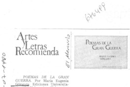 Poemas de la gran guerra.