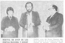 Recital de ayer de los poetas Massone y Godoy.