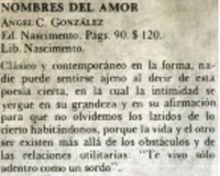 Nombres del amor.