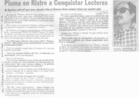 Pluma en ristre a conquistar lectores.