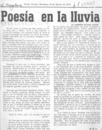 Poesía en la lluvia